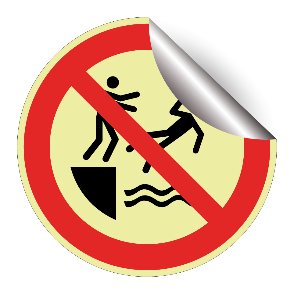 P062 In das Wasser schubsen verboten