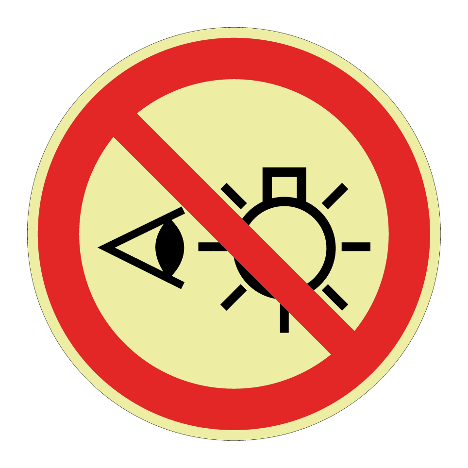 P075 Nicht in die Lichtquelle schauen
