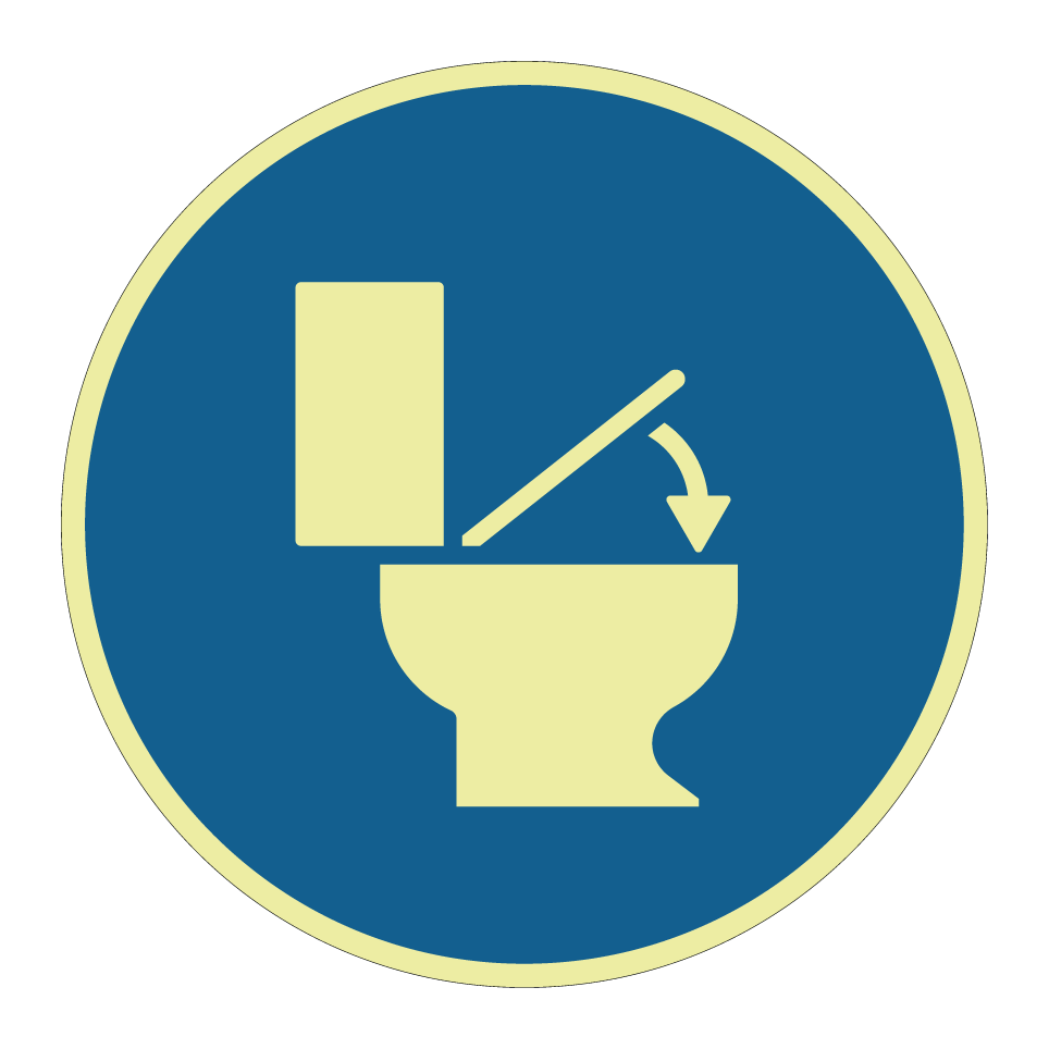 Toilettendeckel muss geschlossen sein