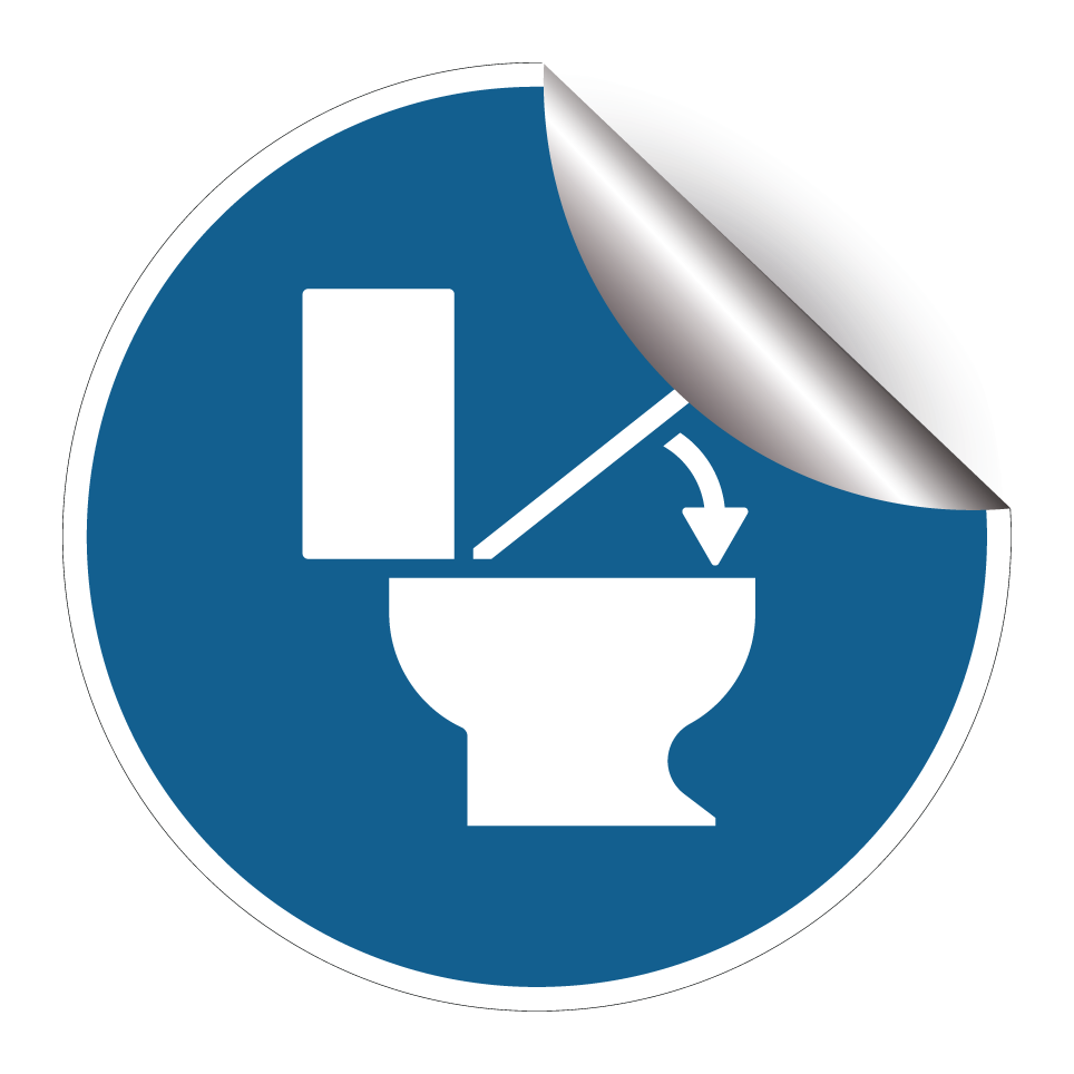 Toilettendeckel muss geschlossen sein