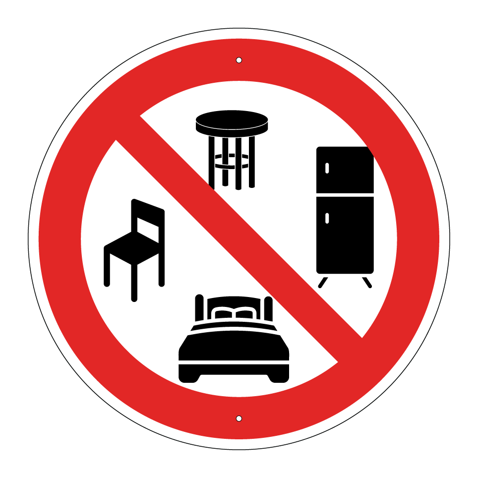 Pas de dépôt de meubles