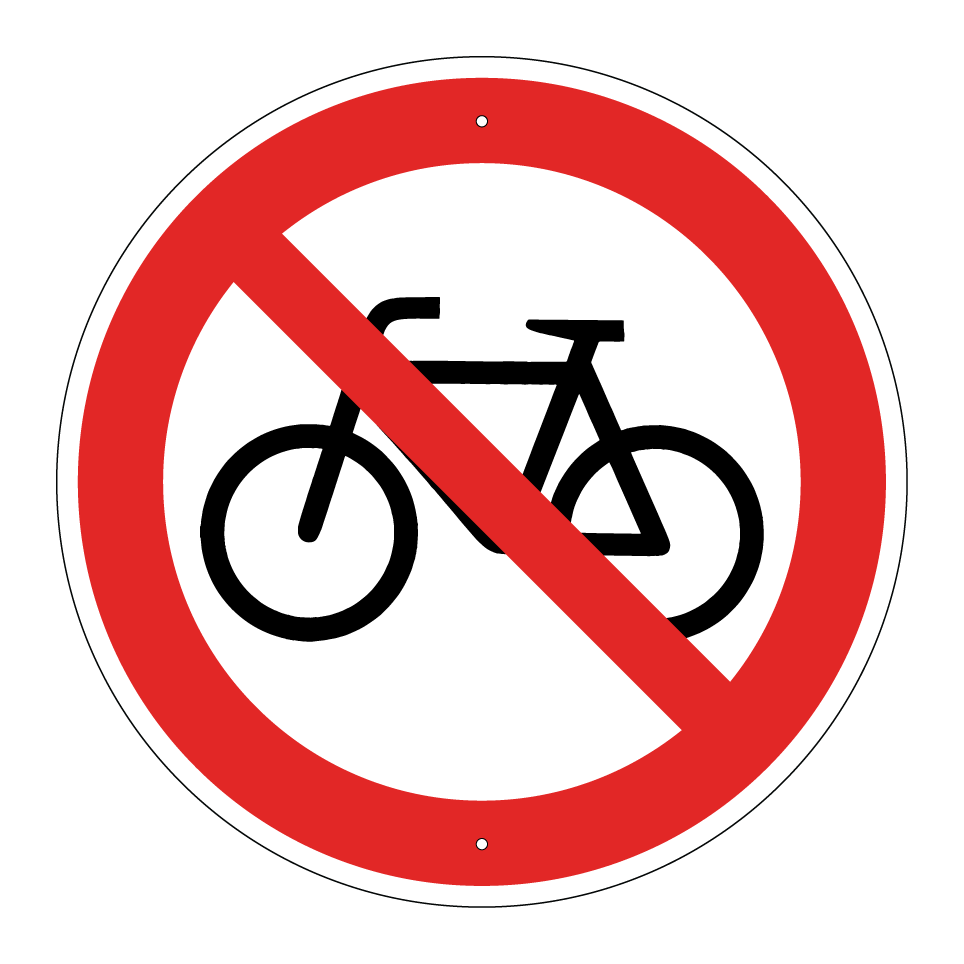 Interdiction aux vélos