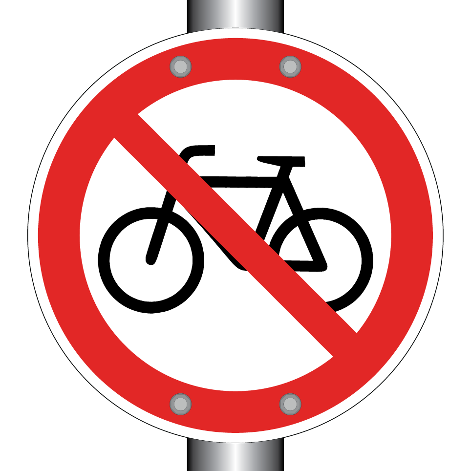 Interdiction aux vélos