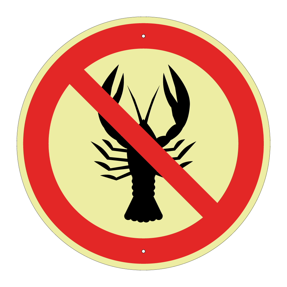 Pas de crustacés (restriction liée à une allergie)