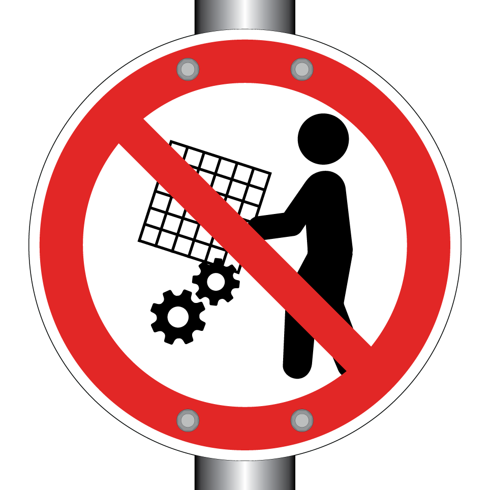 Enlèvement des dispositifs de protection interdit