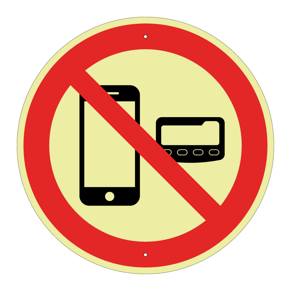 Keine Mobiltelefone oder Funkmeldeempfänger