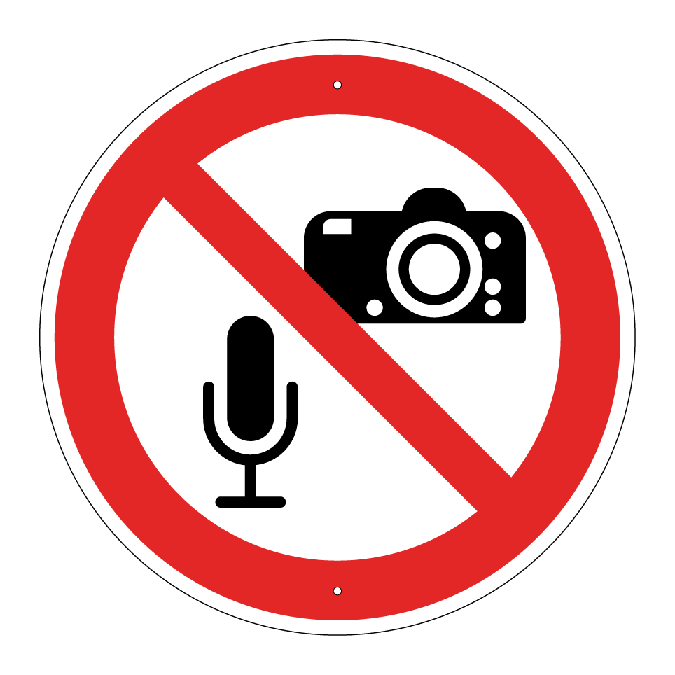 Keine Audioaufnahmen oder Fotografie