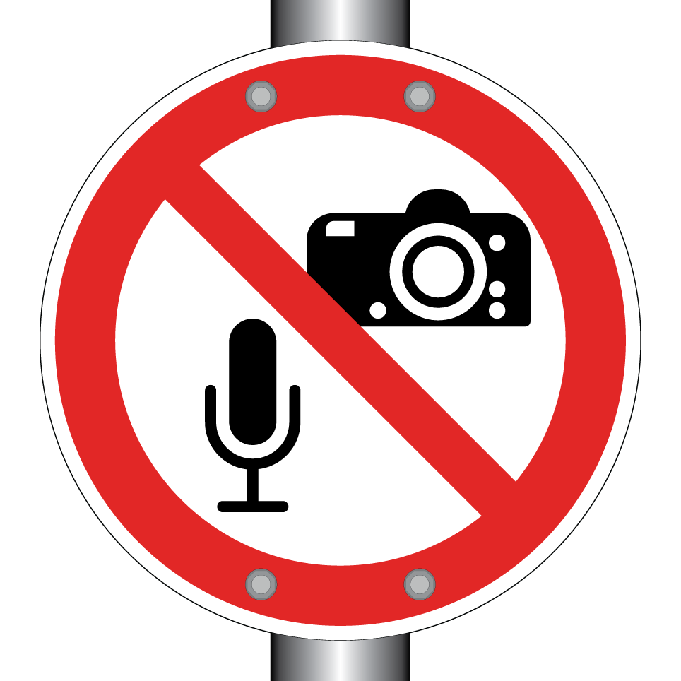 Keine Audioaufnahmen oder Fotografie