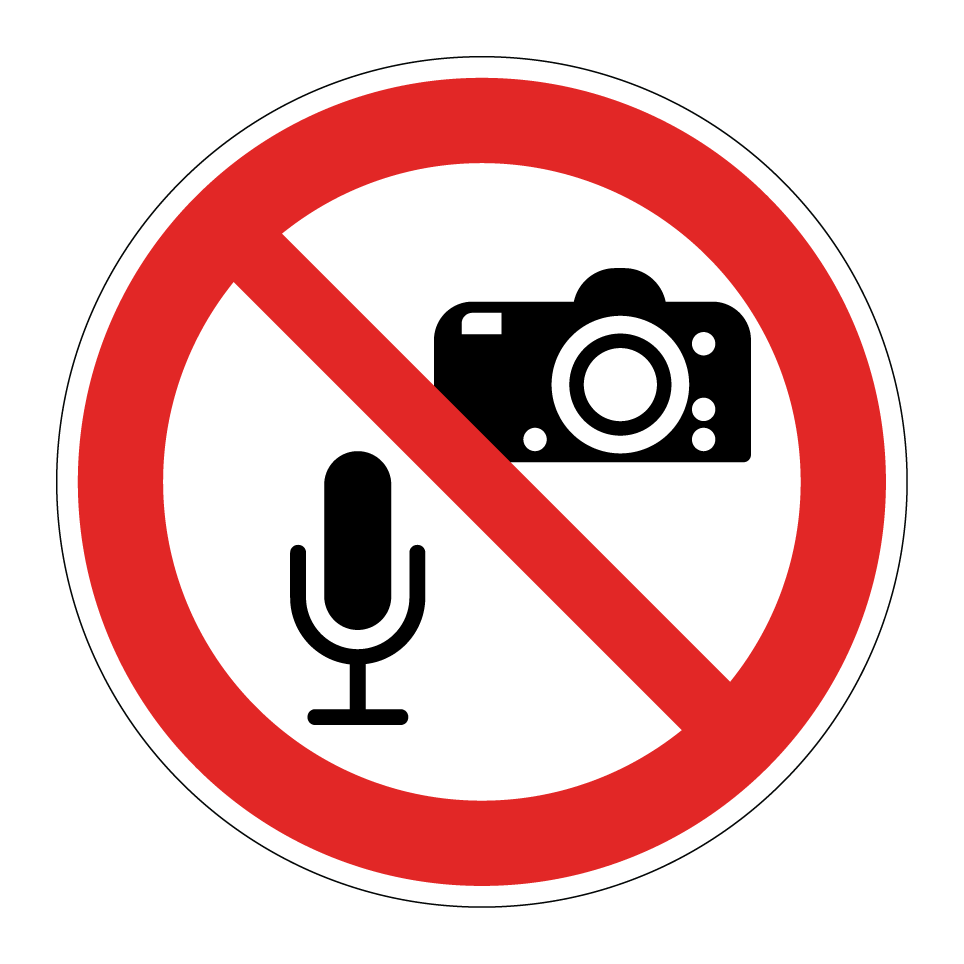 Keine Audioaufnahmen oder Fotografie