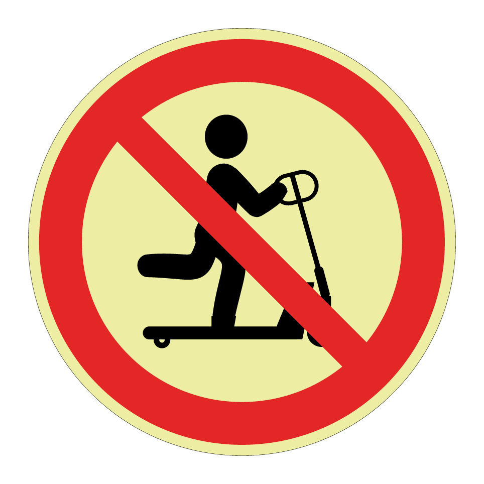Interdiction de circuler sur le transpalette