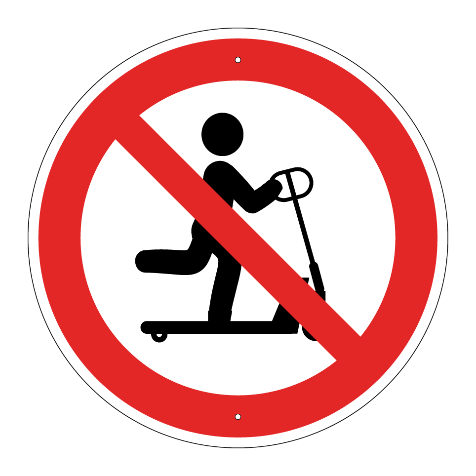 Interdiction de circuler sur le transpalette