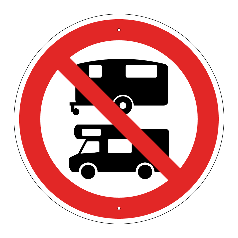 Keine Wohnwagen oder Wohnmobile