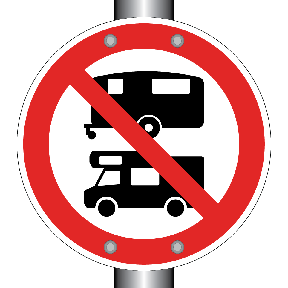 Keine Wohnwagen oder Wohnmobile