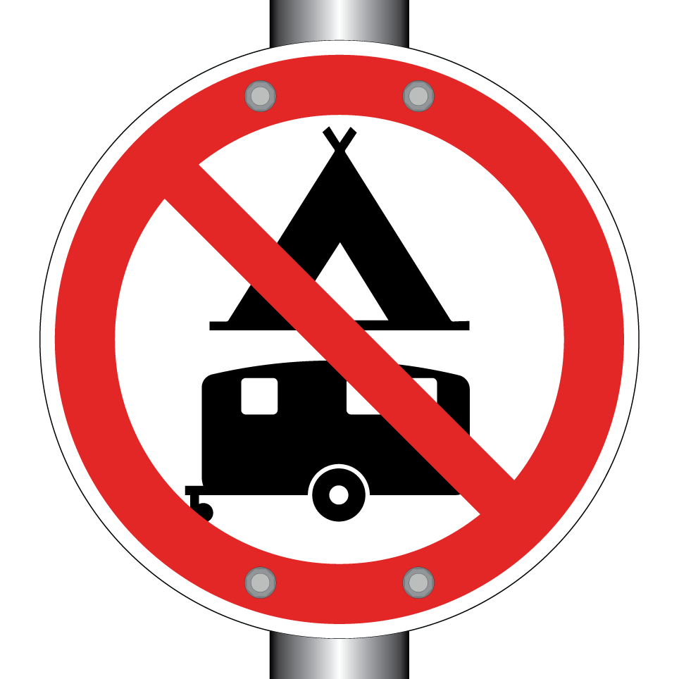 Keine Wohnwagen oder Camping