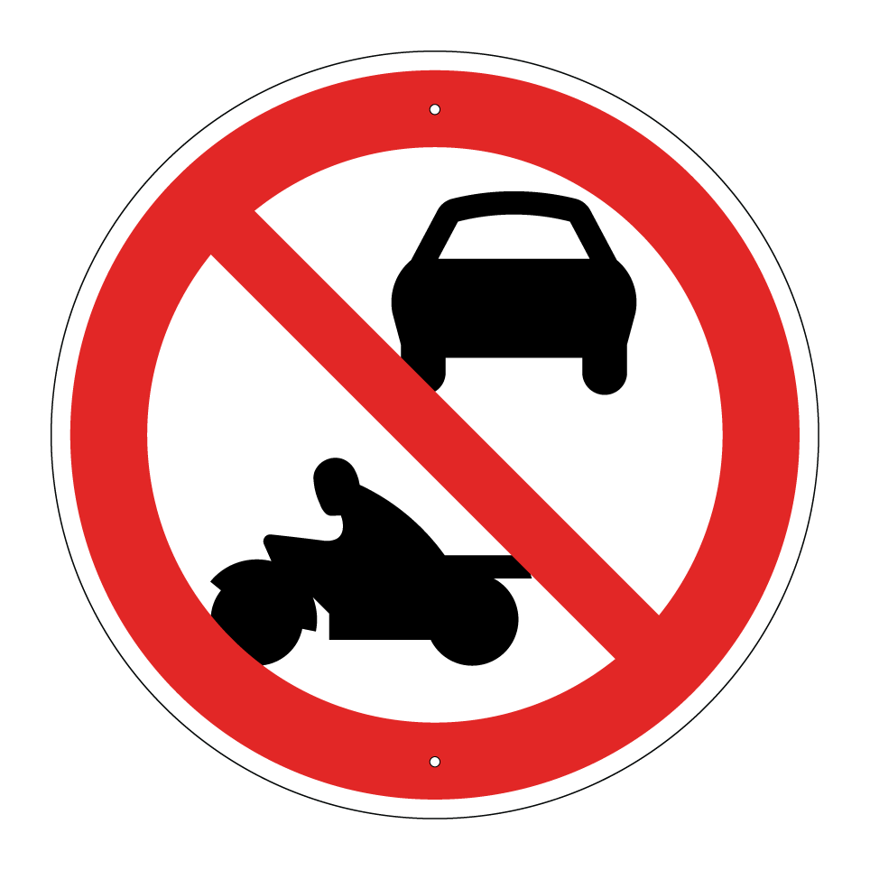 Keine Autos oder Motorräder