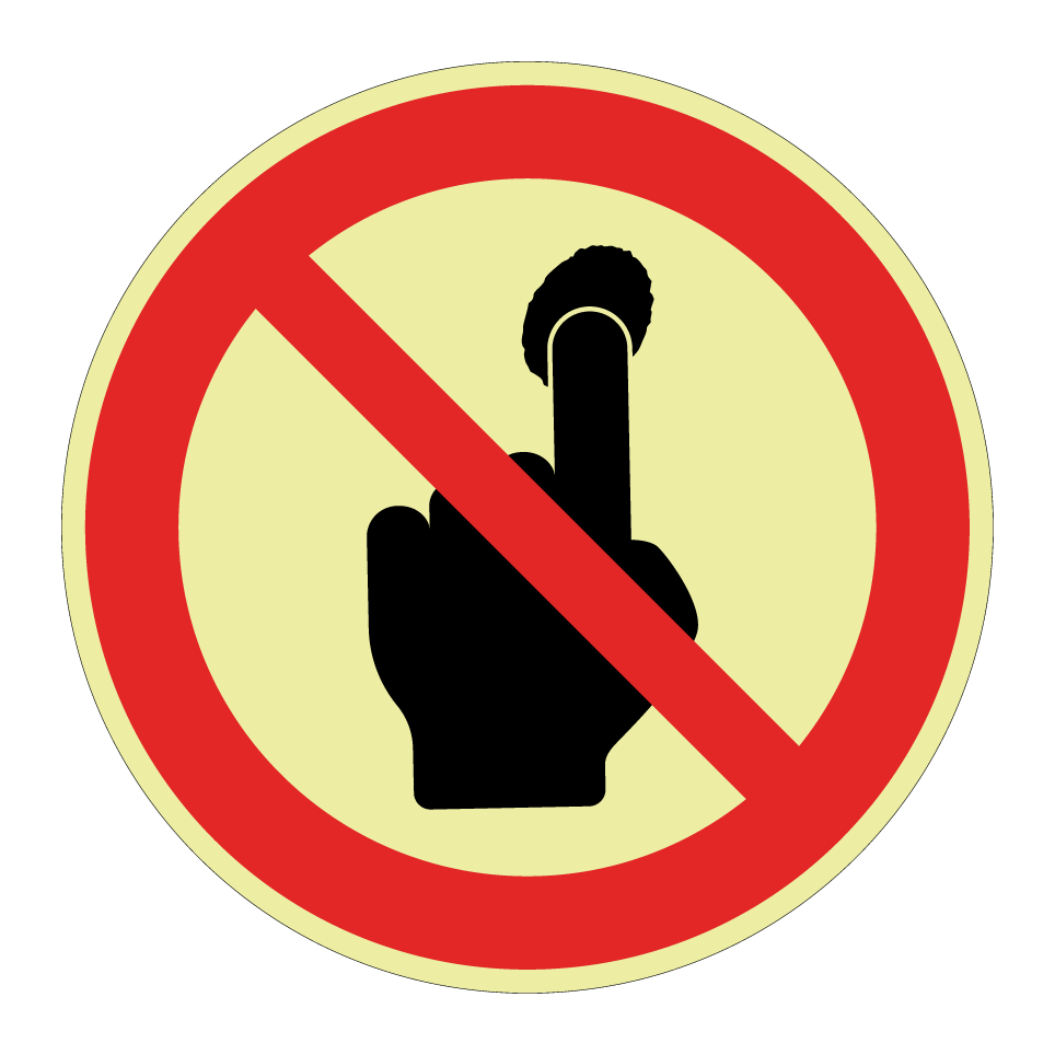 Nicht mit dem Finger berühren