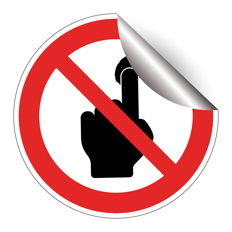 Nicht mit dem Finger berühren