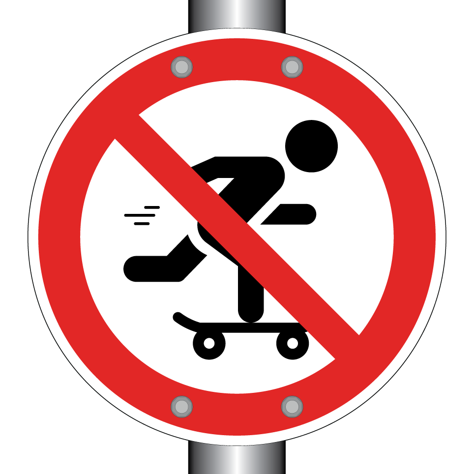 Skateboarden verboten