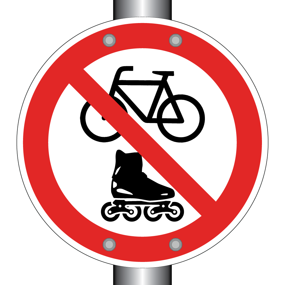 Interdiction de vélos ou de patin à roulettes