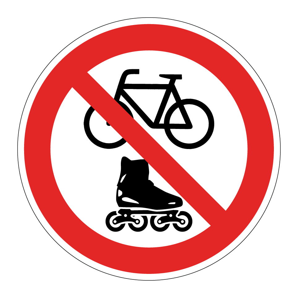 Interdiction de vélos ou de patin à roulettes