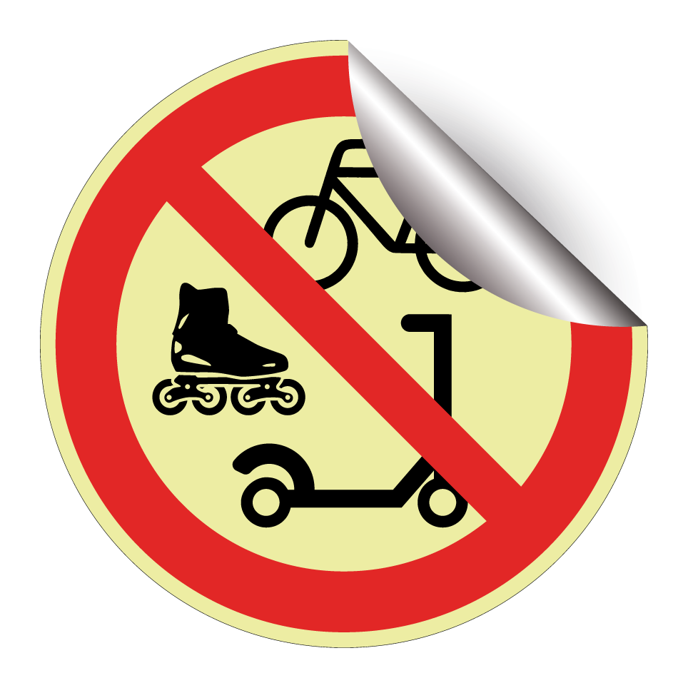 Keine Fahrräder, Inlineskates oder Roller
