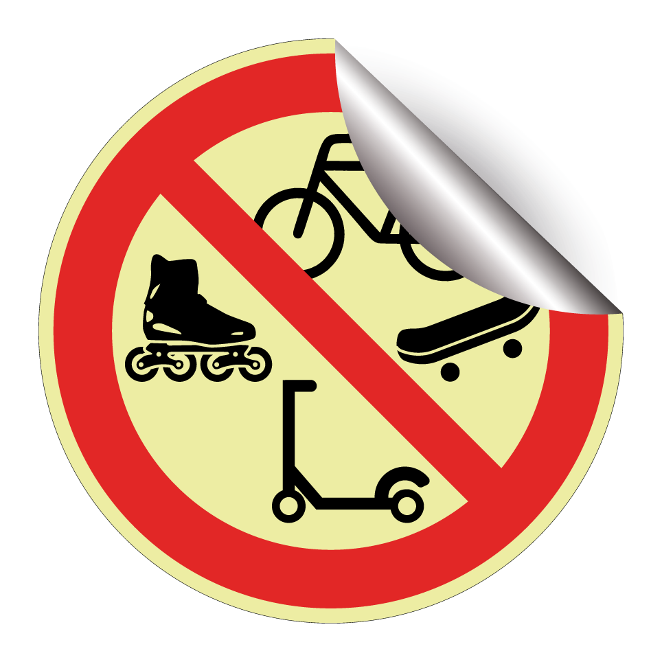 Keine Fahrräder, Inlineskates, Roller oder Skateboards