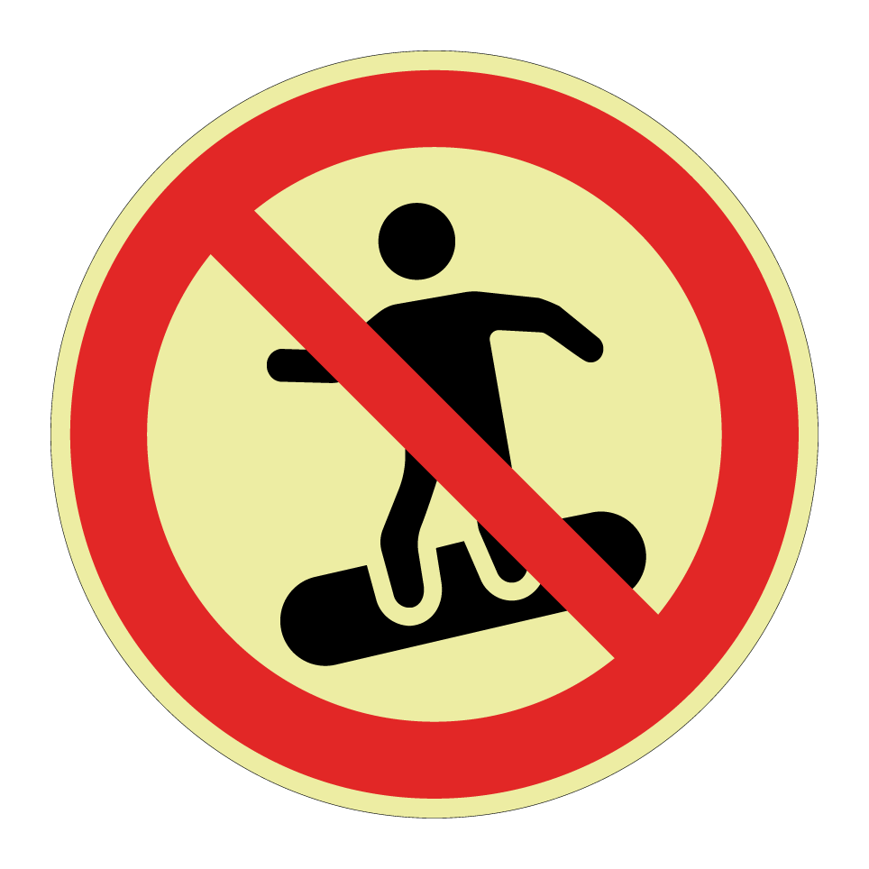Kein Snowboarden