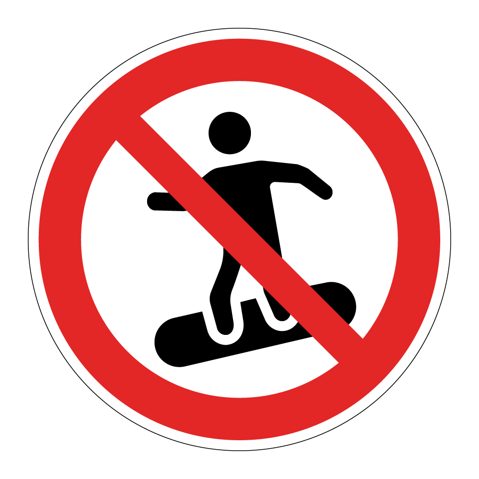 Kein Snowboarden