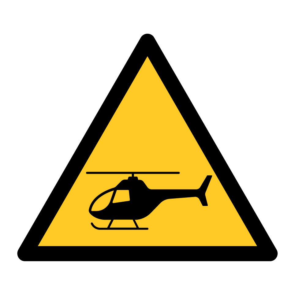 Warnung Hubschraubergefahr