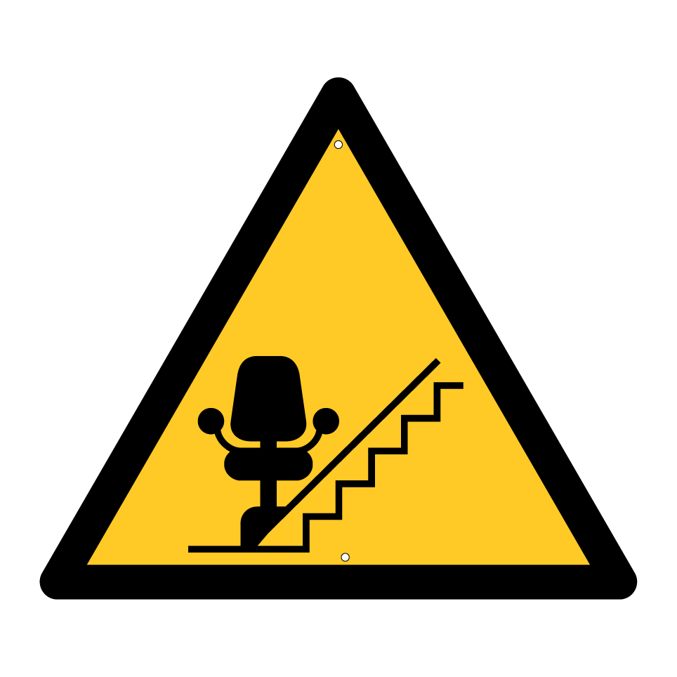 Warnung Treppenlift