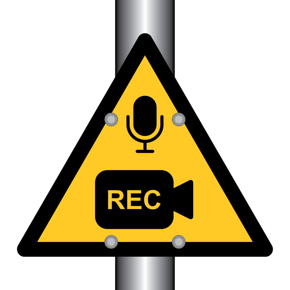Warnung Audio- und Videoaufzeichnung läuft