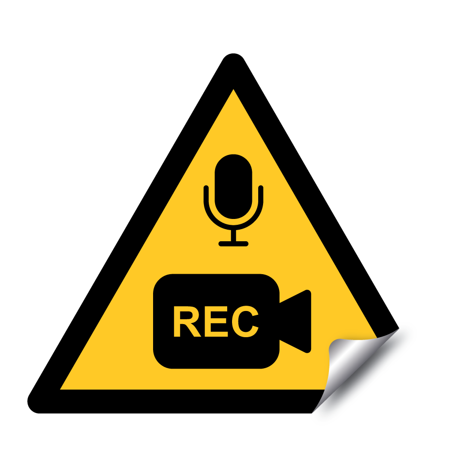 Warnung Audio- und Videoaufzeichnung läuft