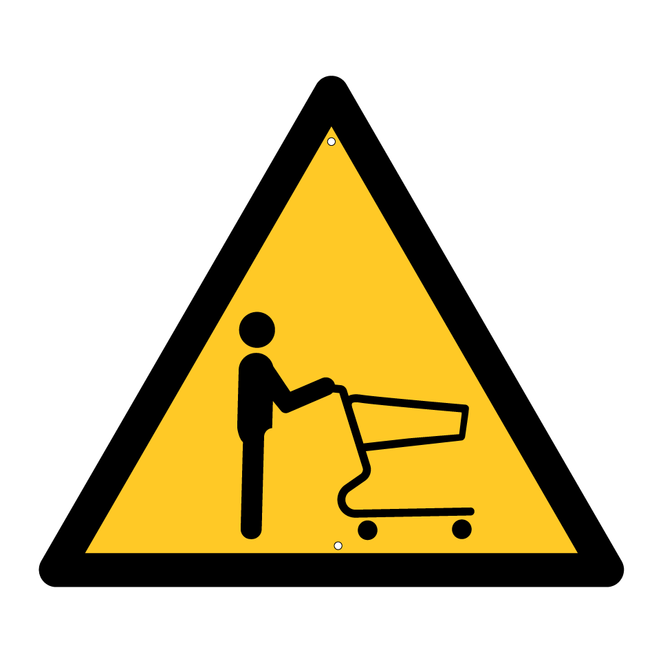 Warnung Einkaufswagen