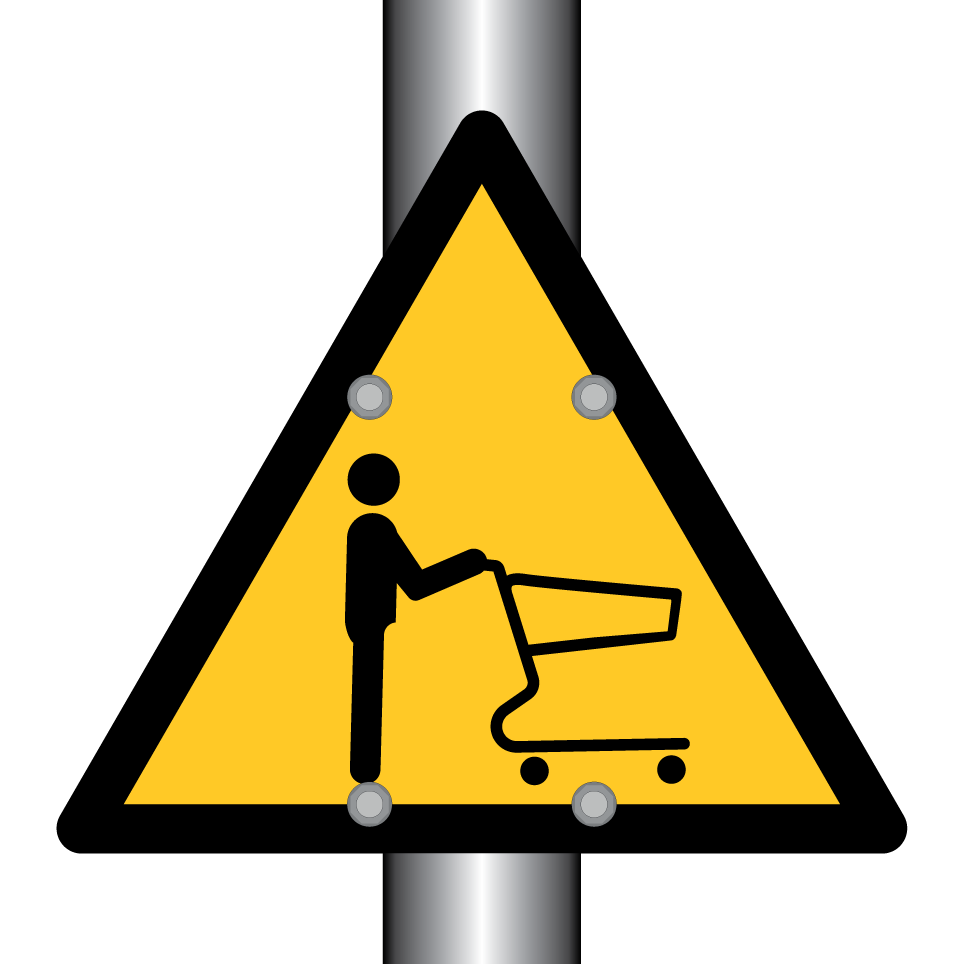 Warnung Einkaufswagen