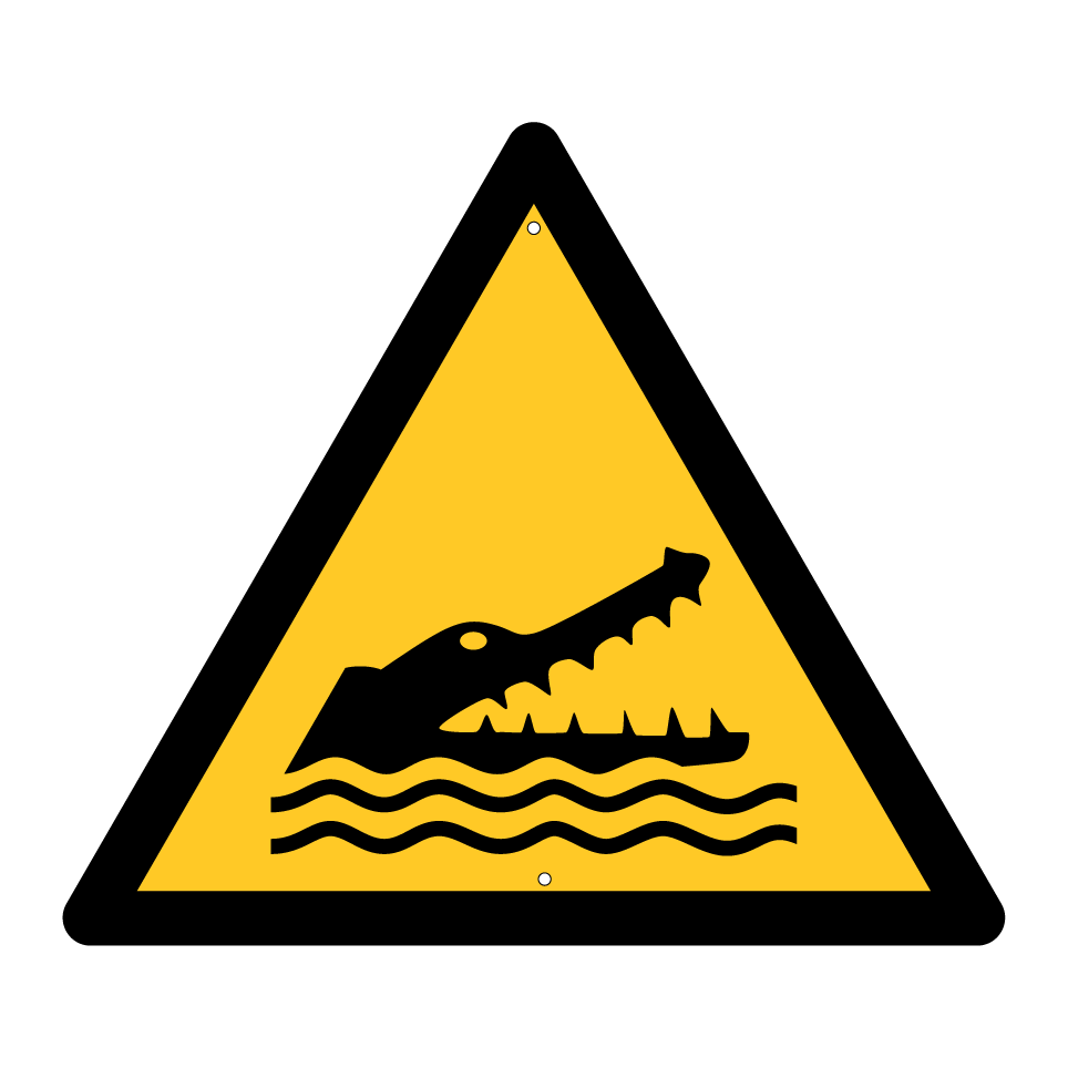 Warnung Krokodile
