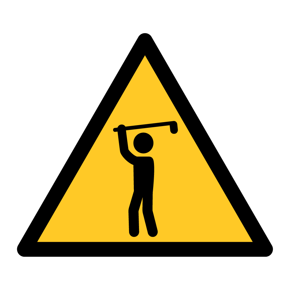Warnung Golfen