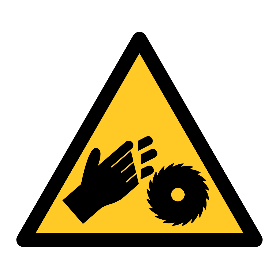 Warnung Handverletzung