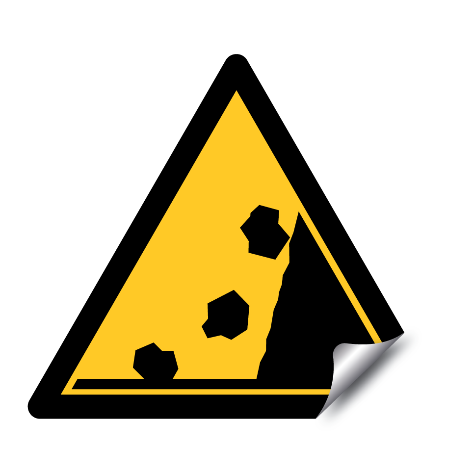 Warnung vor Erdrutsch / Steinschlag