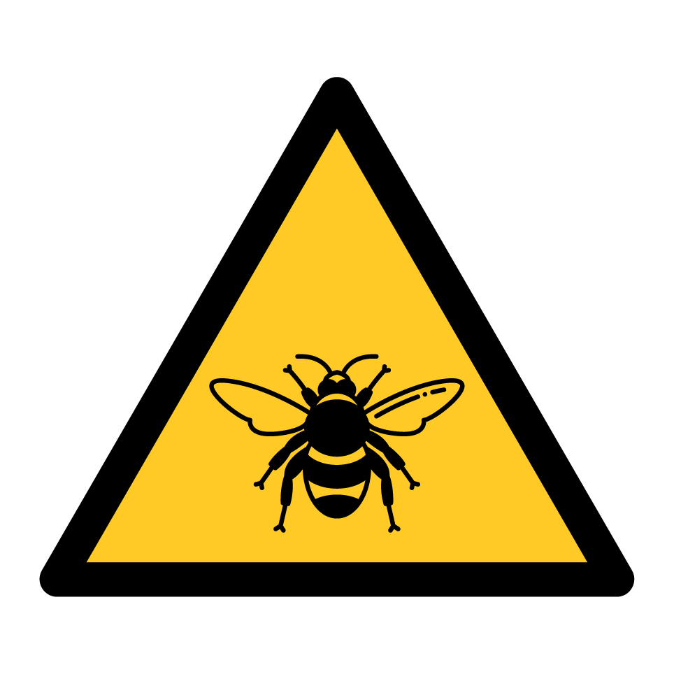 Warnung vor Bienen / Insekten