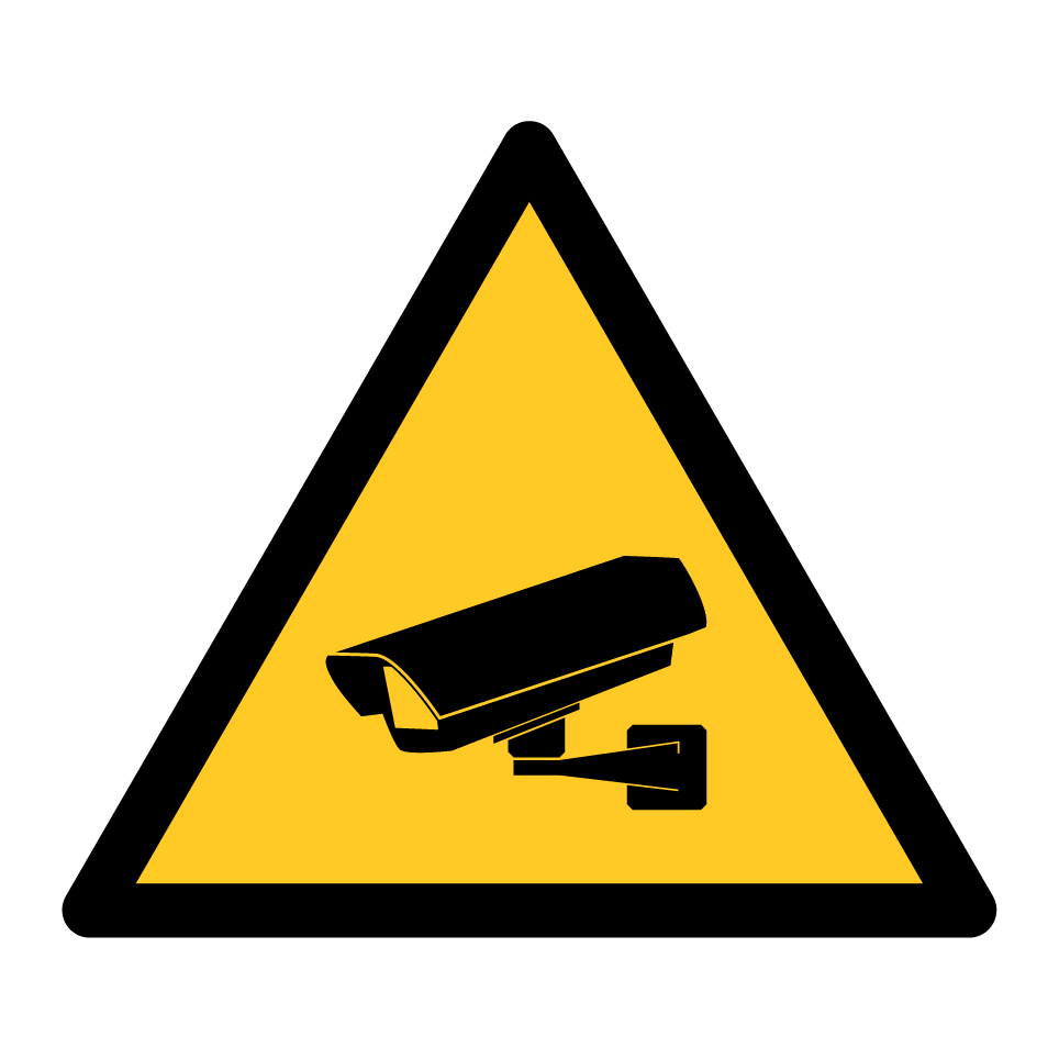 Warnung CCTV-Überwachung