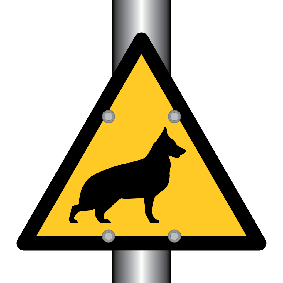 Warnung vor dem Hund
