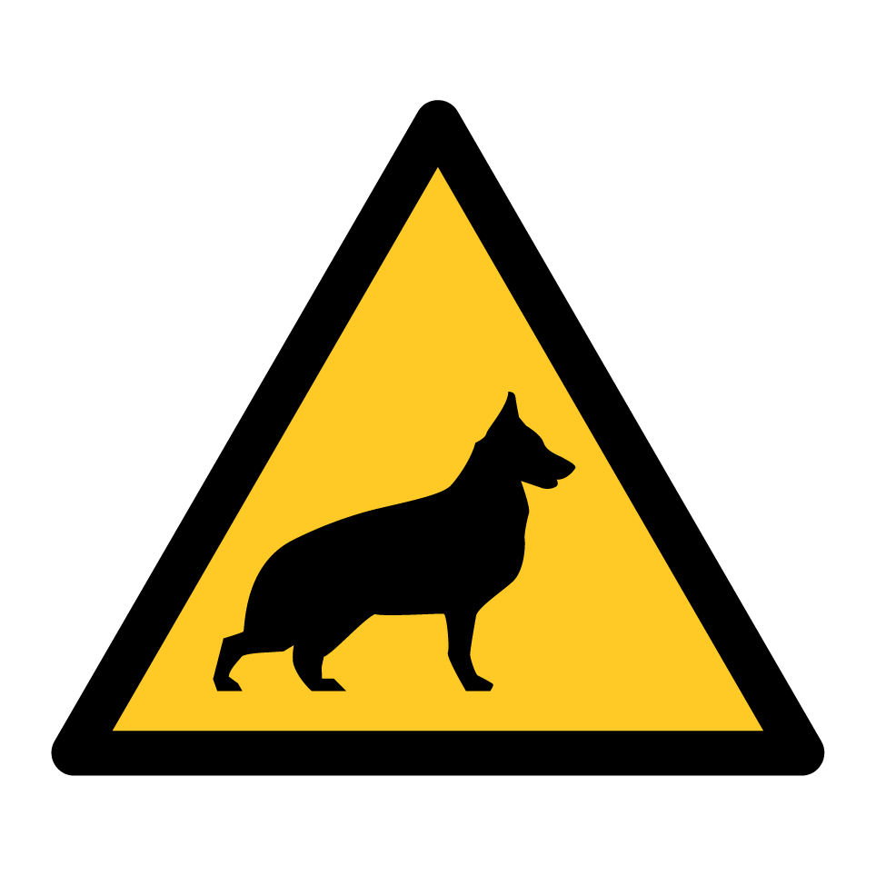 Warnung vor dem Hund