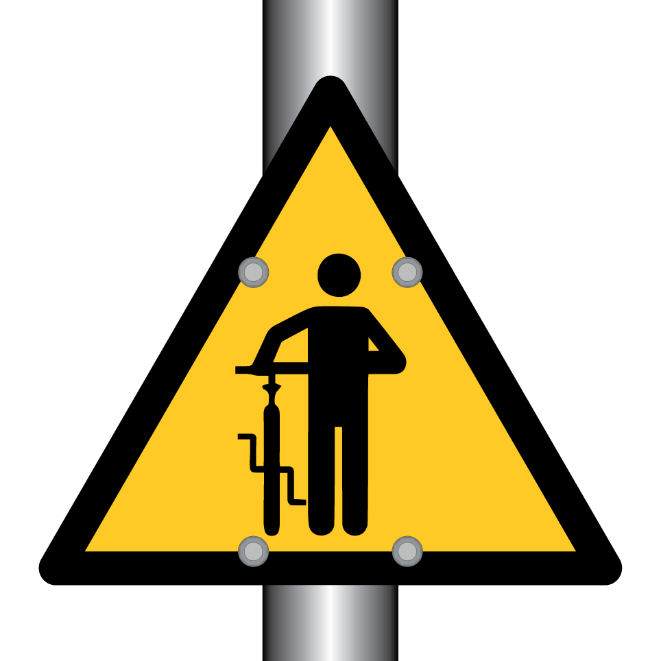 Panneau de mise en garde poussage de vélo