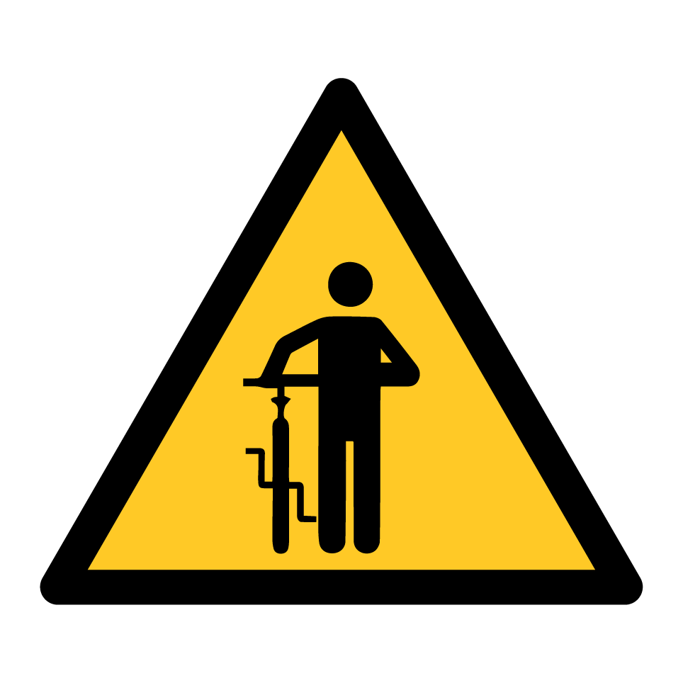 Panneau de mise en garde poussage de vélo