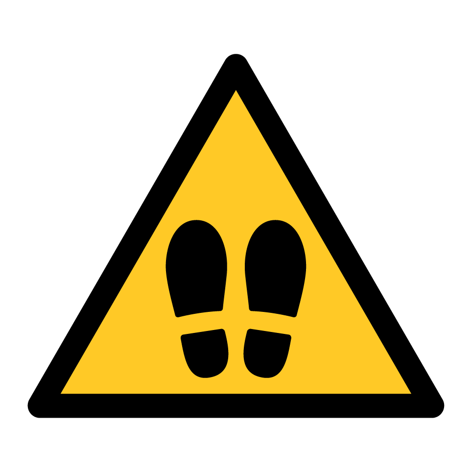 Warnung Fußweg