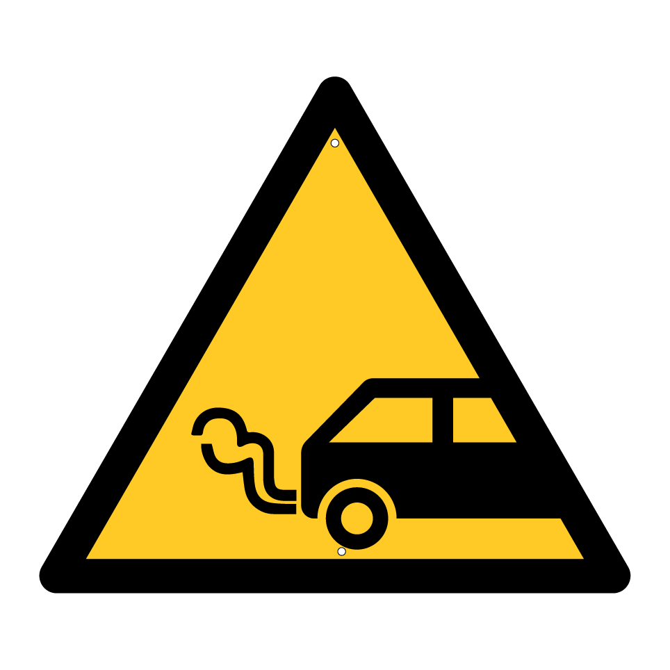 Warnung Autoabgase