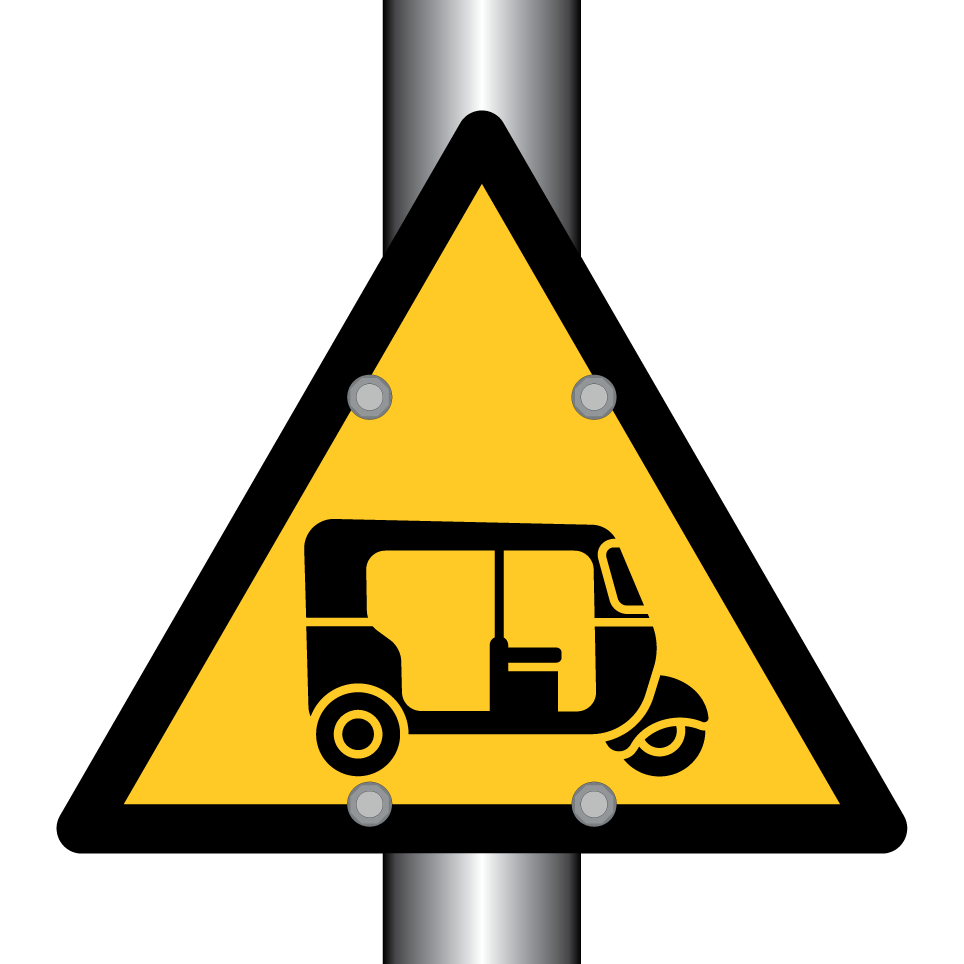 Warnung Autorikscha